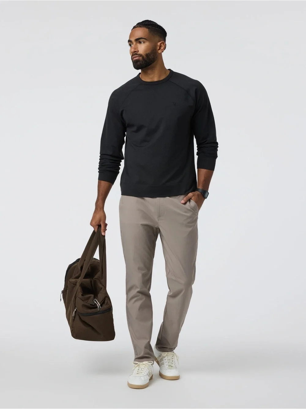 VUORI Men's Coronado Crewneck Sweatshirt - Black Medium - Picture 5 of 14